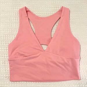 Pink cropped top